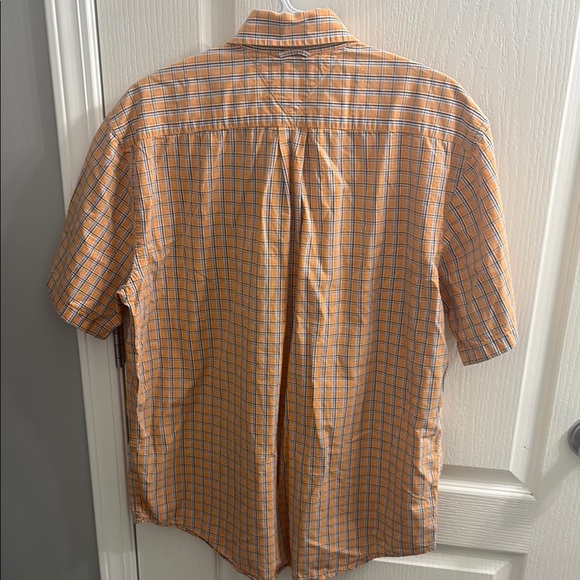 Tommy Hilfiger Men's Orange Plaid Shirt - Picture 3 of 3